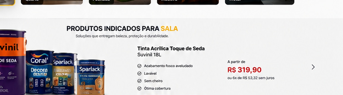 Seleção de produtos para pintura