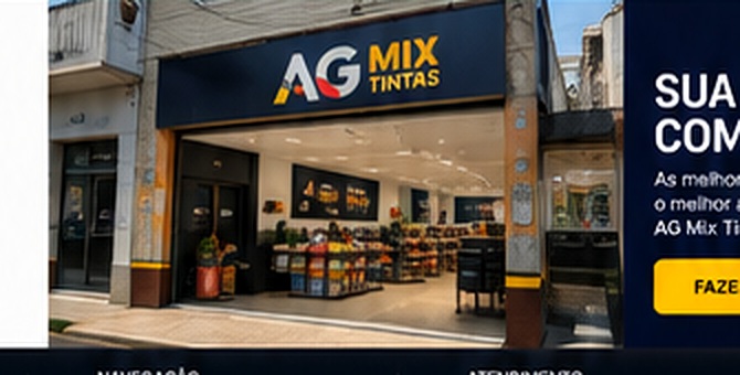 Referência visual de loja de tintas